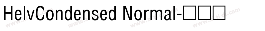 HelvCondensed Normal字体转换